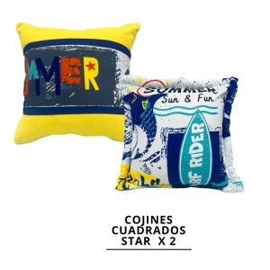 COJINES CUADRADO STAR X2